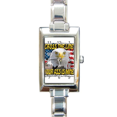 Line Rectangular Italian Charm Watch from UrbanLoad.com Front