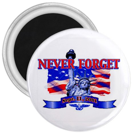 Never Forget 3  Magnet from UrbanLoad.com Front