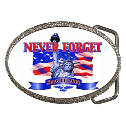 Never Forget Belt Buckle from UrbanLoad.com Front