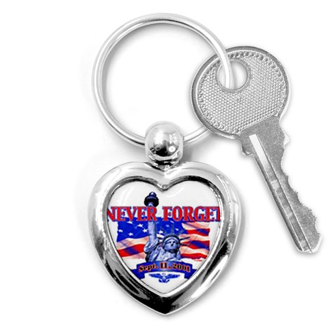 Never Forget Key Chain (Heart) from UrbanLoad.com Front