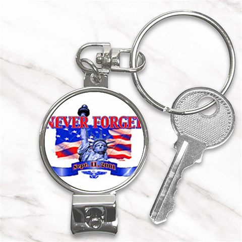 Never Forget Nail Clippers Key Chain from UrbanLoad.com Front