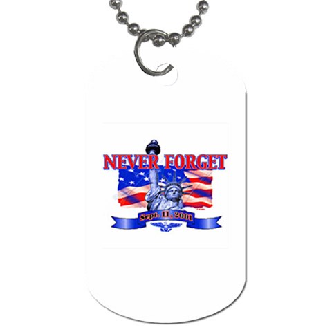 Never Forget Dog Tag (One Side) from UrbanLoad.com Front