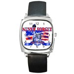 Never Forget Square Metal Watch