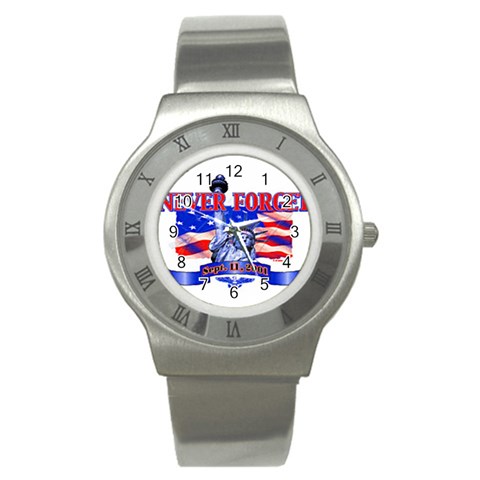 Never Forget Stainless Steel Watch from UrbanLoad.com Front