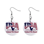 United 1  Button Earrings