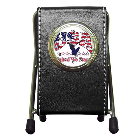 United Pen Holder Desk Clock from UrbanLoad.com Front