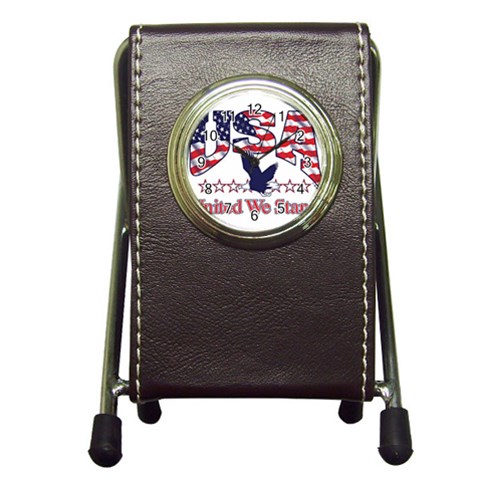 United Pen Holder Desk Clock from UrbanLoad.com Front