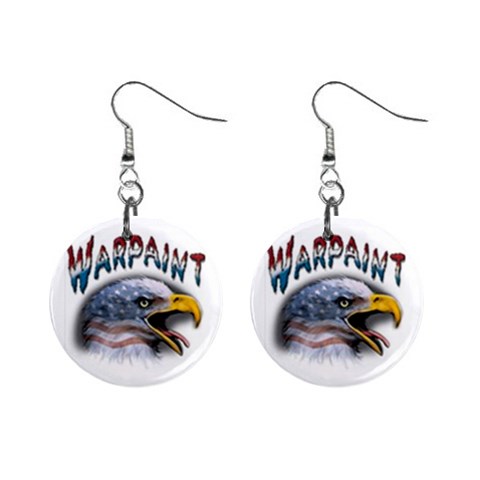 Warpaint 1  Button Earrings from UrbanLoad.com Front