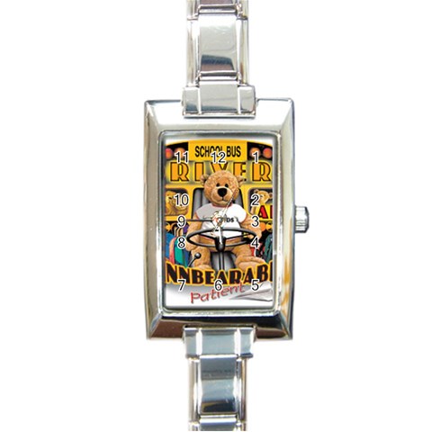 Unbearably Rectangular Italian Charm Watch from UrbanLoad.com Front