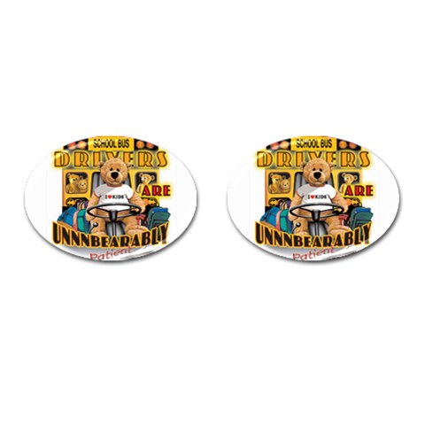 Unbearably Cufflinks (Oval) from UrbanLoad.com Front(Pair)