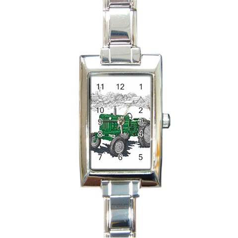 Farmer Rectangular Italian Charm Watch from UrbanLoad.com Front