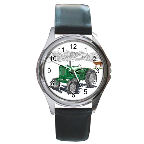 Farmer Round Metal Watch from UrbanLoad.com Front