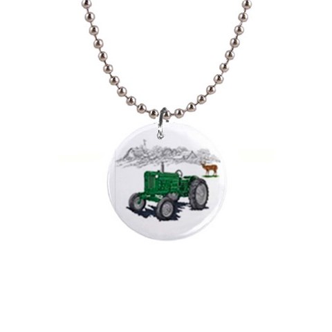 Farmer 1  Button Necklace from UrbanLoad.com Front