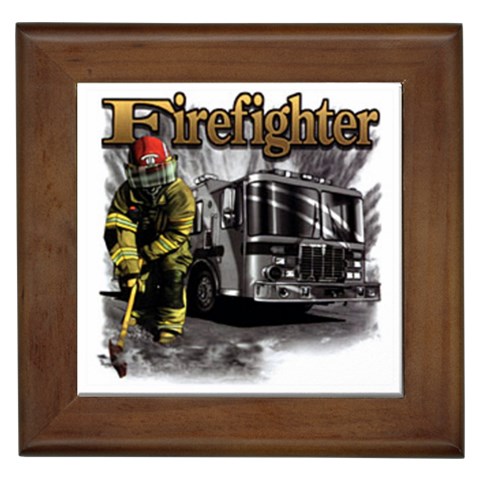 FireFighter Framed Tile from UrbanLoad.com Front