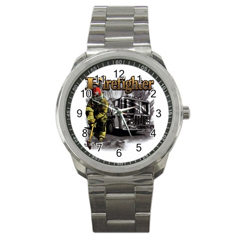 FireFighter Sport Metal Watch from UrbanLoad.com Front
