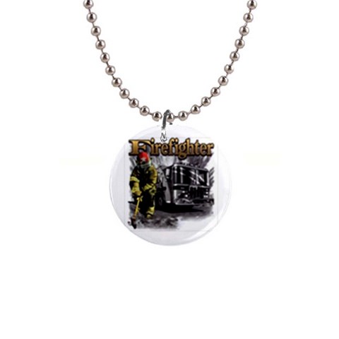 FireFighter 1  Button Necklace from UrbanLoad.com Front