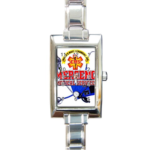EMS Rectangular Italian Charm Watch from UrbanLoad.com Front