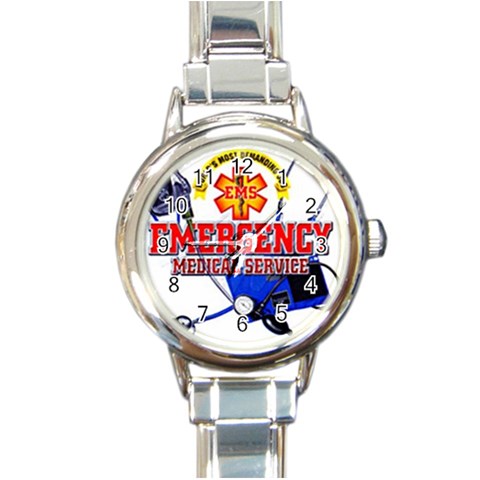 EMS Round Italian Charm Watch from UrbanLoad.com Front
