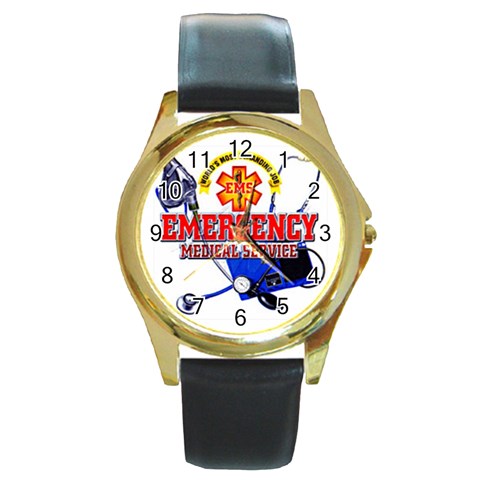 EMS Round Gold Metal Watch from UrbanLoad.com Front