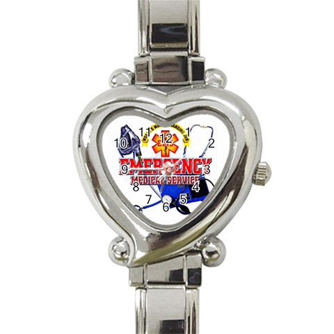 EMS Heart Italian Charm Watch from UrbanLoad.com Front