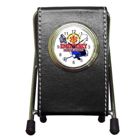 EMS Pen Holder Desk Clock from UrbanLoad.com Front