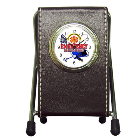 EMS Pen Holder Desk Clock from UrbanLoad.com Front
