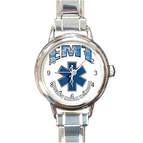EMT Round Italian Charm Watch from UrbanLoad.com Front