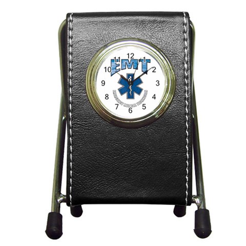 EMT Pen Holder Desk Clock from UrbanLoad.com Front