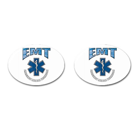 EMT Cufflinks (Oval) from UrbanLoad.com Front(Pair)