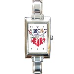 Assistant Rectangular Italian Charm Watch