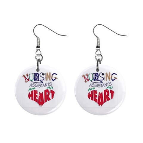 Assistant 1  Button Earrings from UrbanLoad.com Front