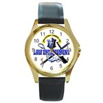 Law Round Gold Metal Watch