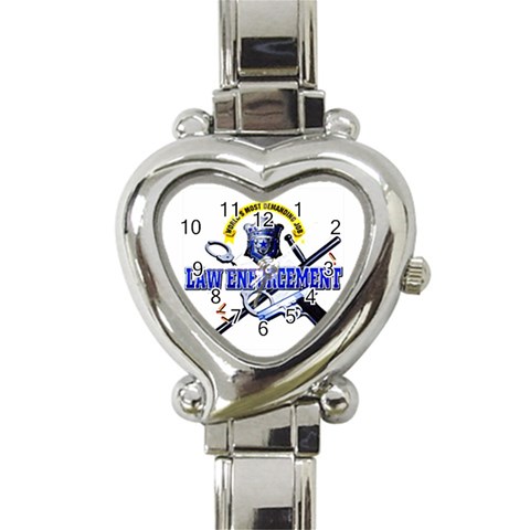 Law Heart Italian Charm Watch from UrbanLoad.com Front