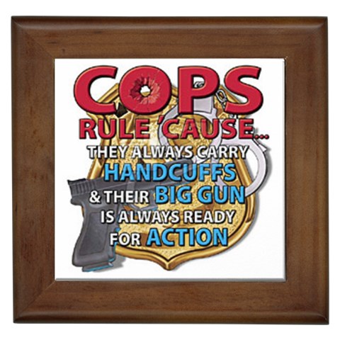 Cops Framed Tile from UrbanLoad.com Front
