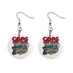 Cops 1  Button Earrings