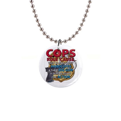 Cops 1  Button Necklace from UrbanLoad.com Front