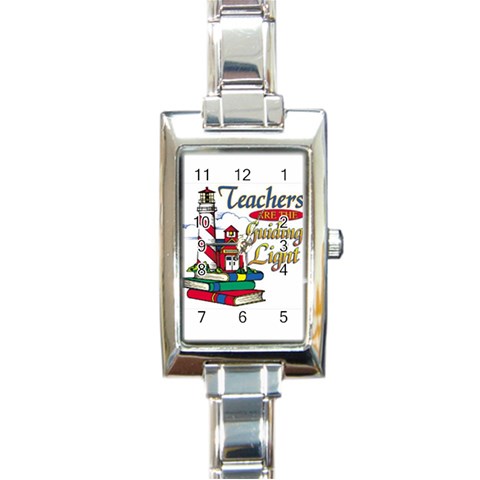 Guiding Rectangular Italian Charm Watch from UrbanLoad.com Front
