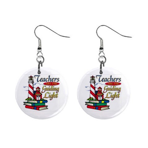 Guiding 1  Button Earrings from UrbanLoad.com Front