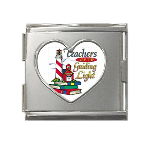 Guiding Mega Link Heart Italian Charm (18mm) from UrbanLoad.com Front