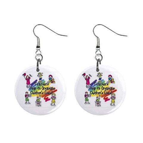 Organize 1  Button Earrings from UrbanLoad.com Front