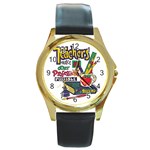 Professions Round Gold Metal Watch