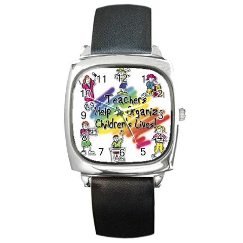Organize Square Metal Watch from UrbanLoad.com Front