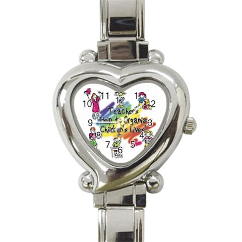 Organize Heart Italian Charm Watch from UrbanLoad.com Front