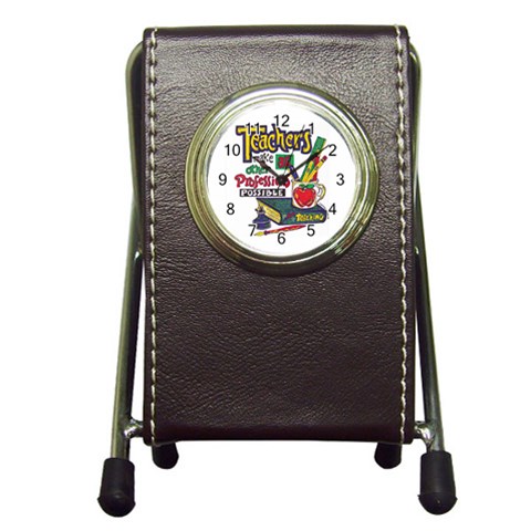 Professions Pen Holder Desk Clock from UrbanLoad.com Front