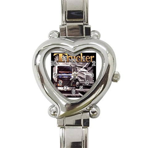 Trucker Heart Italian Charm Watch from UrbanLoad.com Front