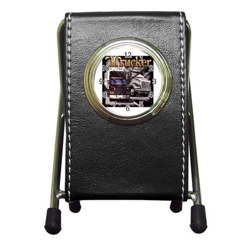 Trucker Pen Holder Desk Clock from UrbanLoad.com Front