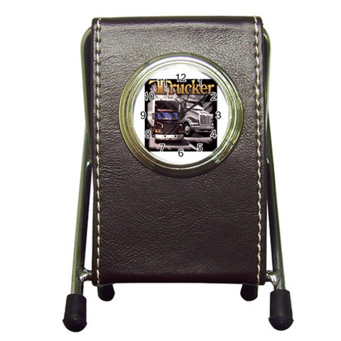 Trucker Pen Holder Desk Clock from UrbanLoad.com Front