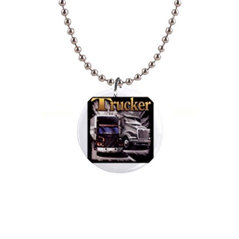 Trucker 1  Button Necklace from UrbanLoad.com Front