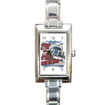 Man Rectangular Italian Charm Watch