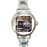 Trucker Round Italian Charm Watch